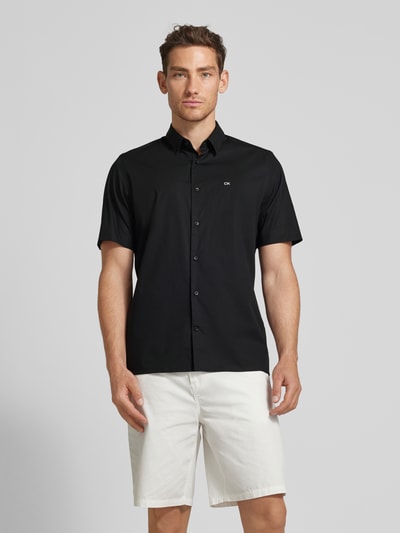 CK Calvin Klein Regular Fit Freizeithemd mit 1/2-Arm Black 4