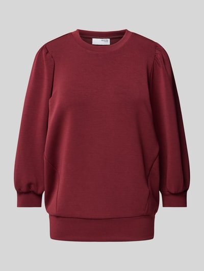 Selected Femme Sweatshirt mit gerippten Abschlüssen Modell 'TENNY' Bordeaux 2