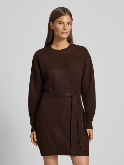 ICHI Relaxed Fit Kleid in Strick-Optik Modell 'Dasila' Dunkelbraun 4