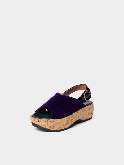 Marni Pantolette mit Kork-Absatz Violett 2