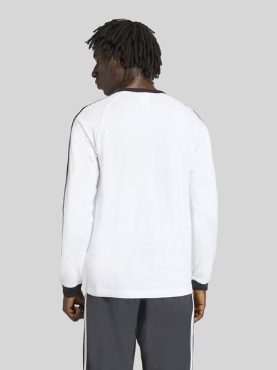 adidas Originals Regular Fit Langarmshirt aus reiner Baumwolle mit Logo-Stitching Weiss 5