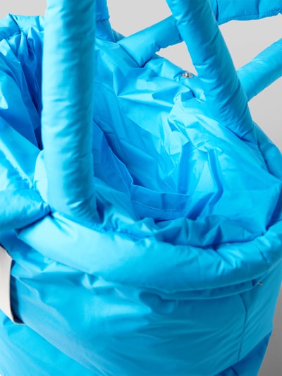 MADS NØRGAARD Tote bag met logopatch in doorgestikte look, model 'Pillow' Lichtblauw - 5