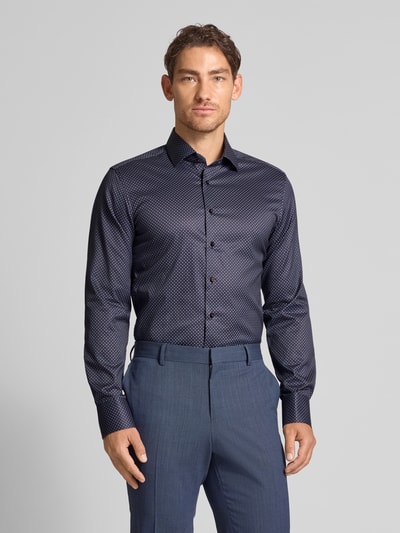 ETERNA Slim Fit Business-Hemd mit Kentkragen Marine 4