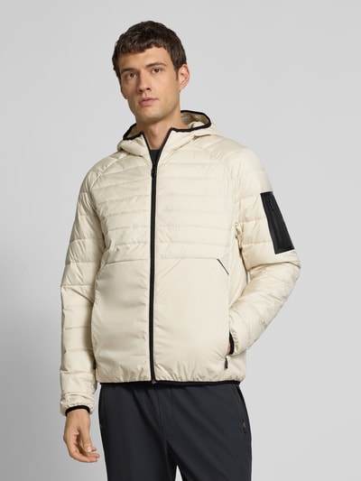BOSS Green Regular fit gewatteerd jack met ritszakken, model 'URBANEX' Offwhite - 4