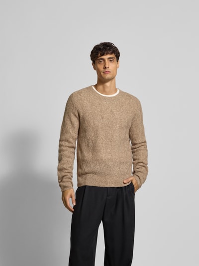 Officine Générale Pullover mit gerippten Abschlüssen Beige 4