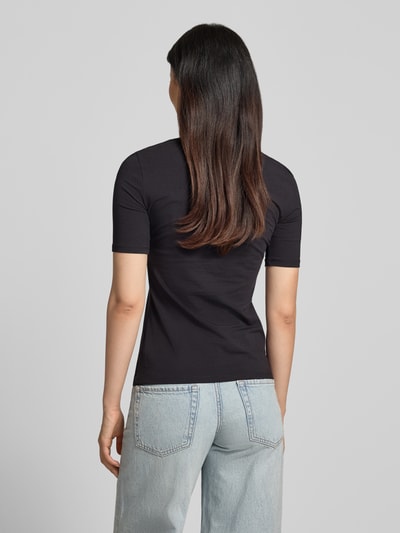 Jake*s Casual slim fit T-shirt van puur katoen Zwart - 5