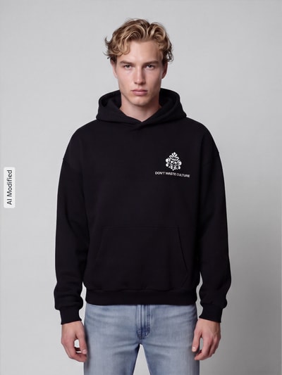 Don´t Waste Culture Oversized Hoodie aus Baumwoll-Mix Modell 'PURO' Black 4