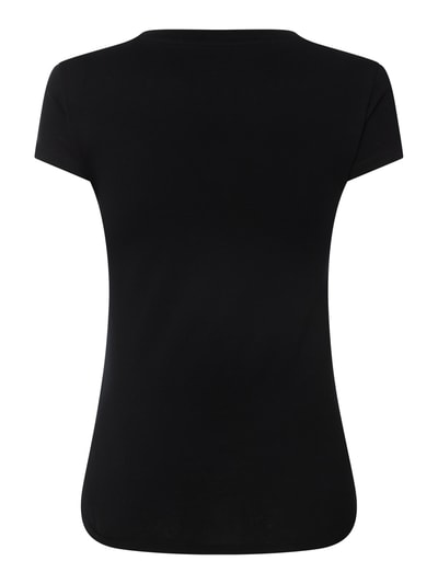 ARMANI EXCHANGE T-shirt met logoprint in metallic look  Zwart - 3