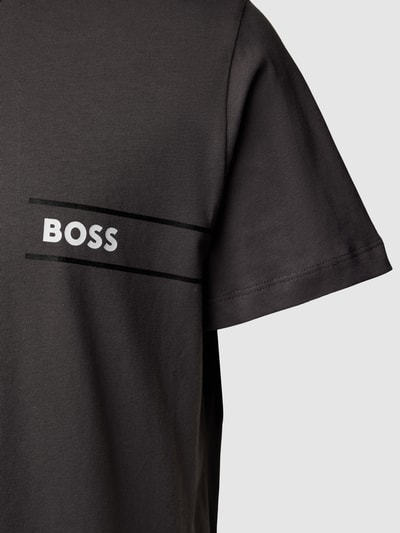 BOSS T-Shirt mit Label-Print Mittelgrau Melange 2