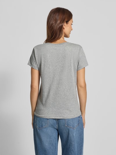 Polo Ralph Lauren T-Shirt mit Label-Stitching und V-Ausschnitt Stein 5