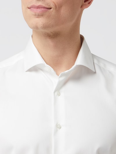 Eterna Slim fit zakelijk overhemd van katoen  Ecru - 3