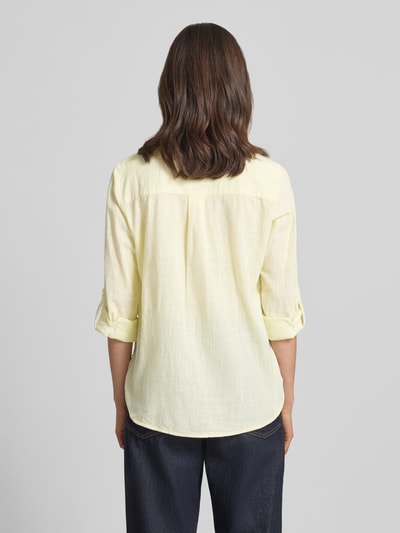 Tom Tailor Regular fit overhemdblouse van puur katoen Lichtgeel - 5