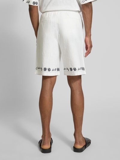 WOODBIRD Korte broek met elastische band, model 'MING' Wit - 5