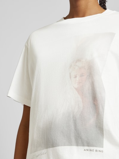 Anine Bing Oversized T-Shirt mit Foto-Print Ecru 3