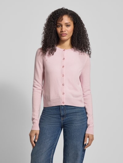 Weekend Max Mara Slim Fit Strickjacke aus Woll-Kaschmir-Mix Modell 'NEBBIA' Rosa 4