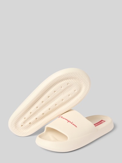 CHAMPION Slides mit Logo-Print Offwhite 4