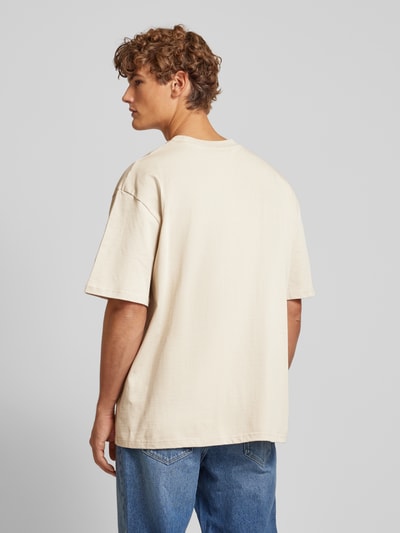 Pegador Oversized T-Shirt mit Label-Stitching Beige 5