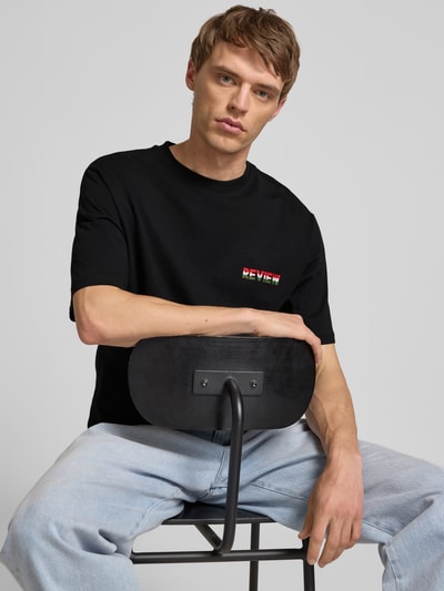 REVIEW T-Shirt mit Label-Print Black 3