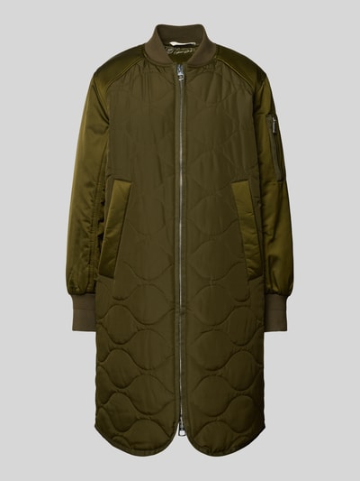 Marc O'Polo Długi bluzon o kroju regular fit ze stójką Khaki 2