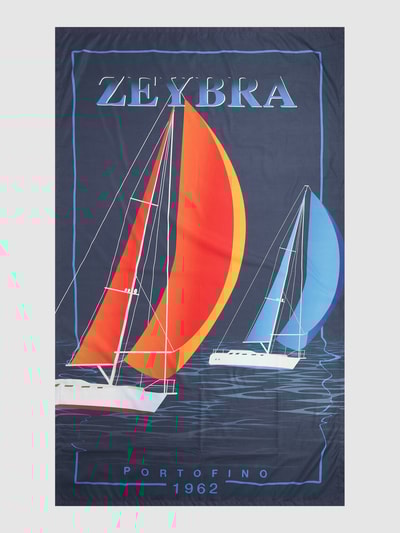 Zeybra Badetuch mit Allover-Print Marineblau 2