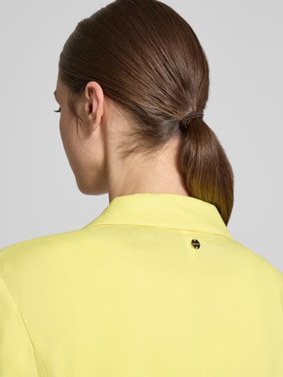 Marc Cain Blazer van linnenmix met reverskraag en steekzakken Geel - 3