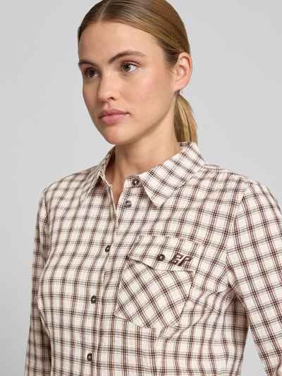 BAUM & PFERDGARTEN Hemdbluse mit Logo-Stitching Mittelbraun 3