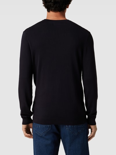 MCNEAL Strickpullover mit gerippten Abschlüssen Modell 'VALENTIN' Dunkelbraun meliert 5