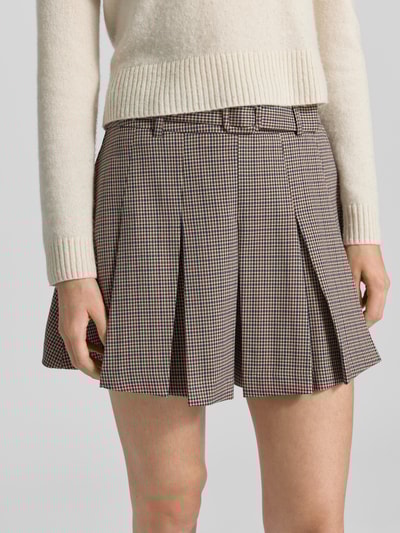 SUNCOO PARIS Minirok met stoffen riem, model 'BEN' Zand - 3