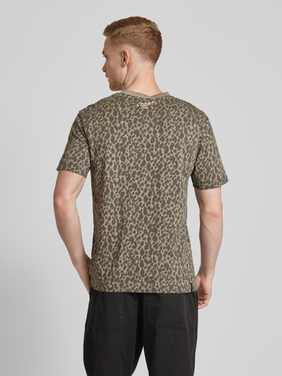 JOOP! Jeans T-Shirt mit Animal-Print Modell 'Curtis' Taupe Melange 5