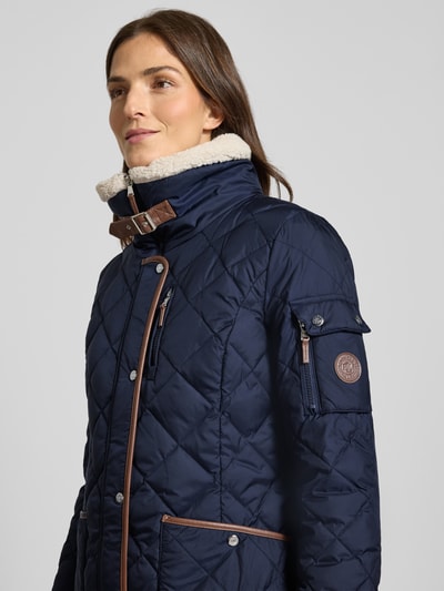 Lauren Ralph Lauren Płaszcz pikowany ze stójką i zamkiem błyskawicznym Granatowy 3