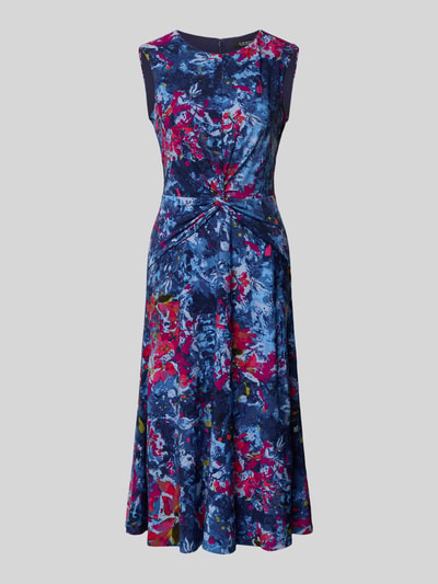 Lauren Ralph Lauren Midikleid mit Knoten-Detail Modell 'TESSANNE' Bleu Melange 2