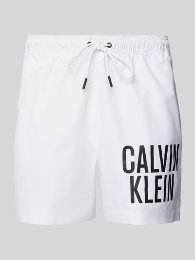 Calvin Klein Underwear Spodenki kąpielowe z nadrukiem z logo Biały 1