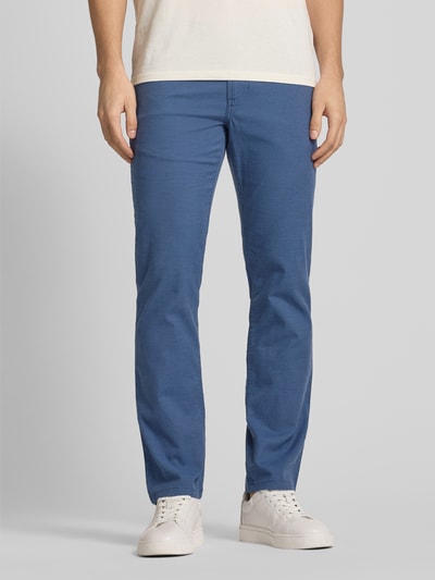 Christian Berg Men Tapered Fit Chino mit Strukturmuster Ocean 4