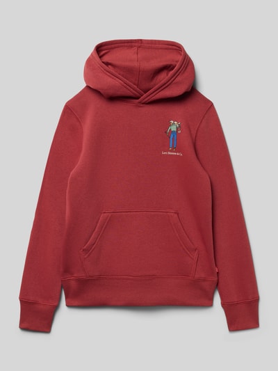 Levi’s® Kids Hoodie mit Label-Print Bordeaux 1