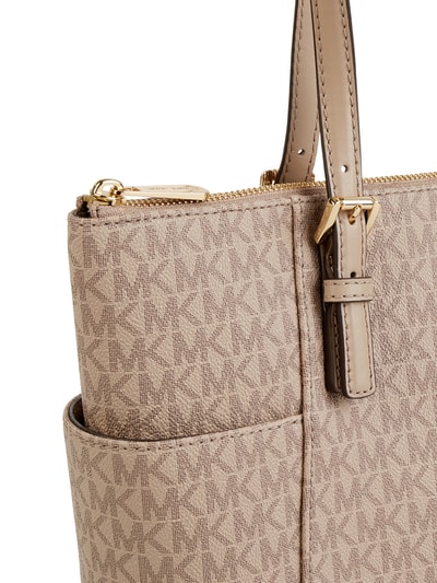 MICHAEL Michael Kors Torba shopper ze wzorem z logo model ‘Jet Set’ Jasnobrązowy 3