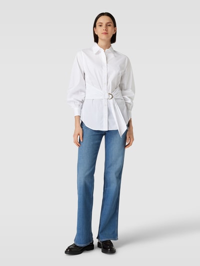 Lauren Ralph Lauren Overhemdblouse met tailleriem, model 'SARILL' Wit - 1