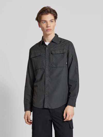 The North Face Regular fit vrijetijdsoverhemd met labeldetail, model 'Sequoia' Antraciet - 4