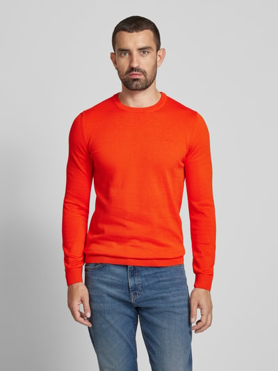 s.Oliver RED LABEL Regular fit gebreide pullover van zuiver katoen Oranje - 4