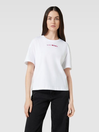 Rich & Royal T-Shirt mit Ziersteinbesatz Offwhite 4