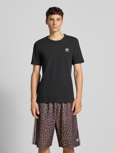 adidas Originals T-shirt met labelstitching Zwart - 4