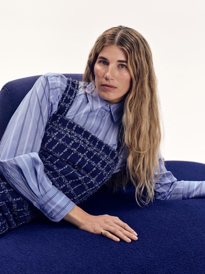 P&C* curated by Veronika Heilbrunner Verkorte overhemdblouse Blauw - 6