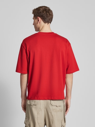 REVIEW T-shirt met labelprint Rood - 5