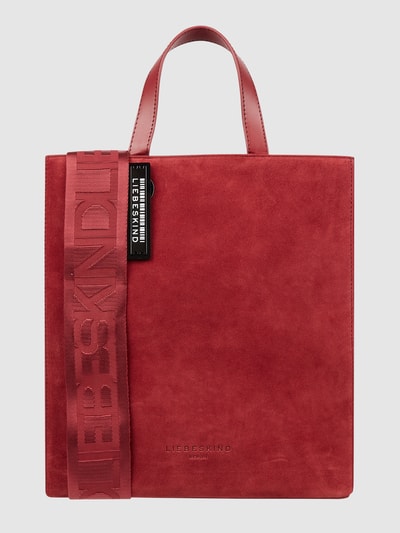 Liebeskind Berlin Tote Bag aus Veloursleder Modell 'Paper Bag' Kirschrot 2