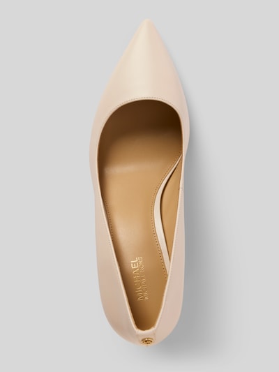 Productfoto, Pumps aus echtem Leder Modell 'Alina' van MICHAEL Michael Kors, spitse fit, gladde zool, beige, hakhoogte 8 cm, context: dames pumps, schachthoogte 7 cm, schachtbreedte 4 cm