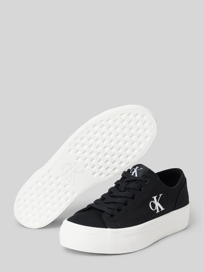 Calvin Klein Jeans Chunky sneakers met logoprint, model 'VULC' Zwart - 4