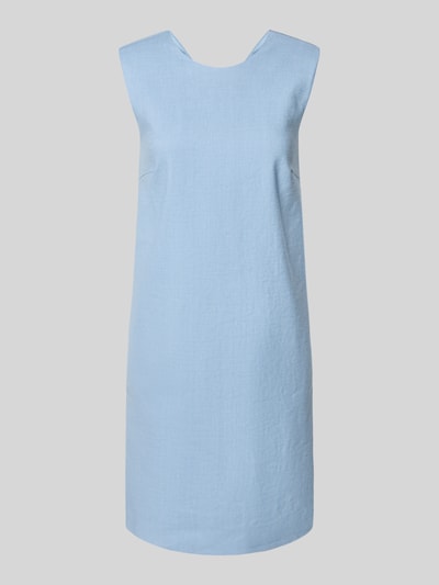 Produktfoto, Knielanges Kleid aus Leinen-Mix mit Rundhalsausschnitt von Windsor in Hellblau, strukturierte Oberfläche, Straight Fit, schlichte Optik