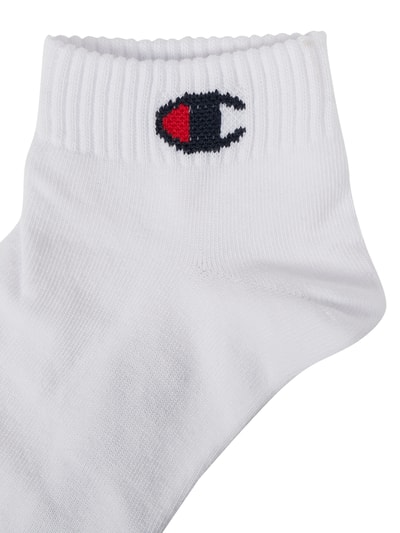 CHAMPION Sokken met labeldetail in een set van 3 paar, model 'Quarter Sock' Wit - 3