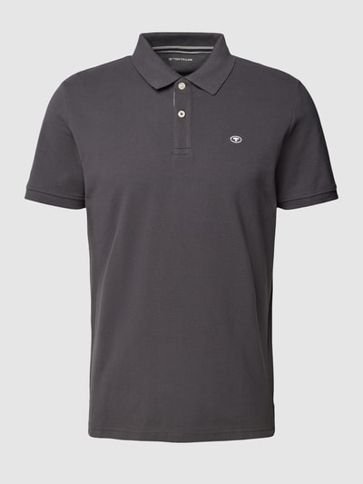 Tom Tailor Poloshirt aus Baumwolle mit Label-Detail Anthrazit 2