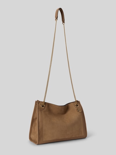 Lauren Ralph Lauren Henkeltasche mit Schulterkette aus Rindsnappa Camel 3