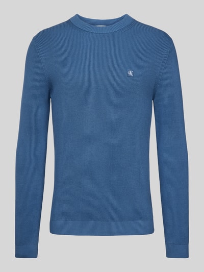 Calvin Klein Jeans Gebreide pullover met labelbadge Blauw - 2